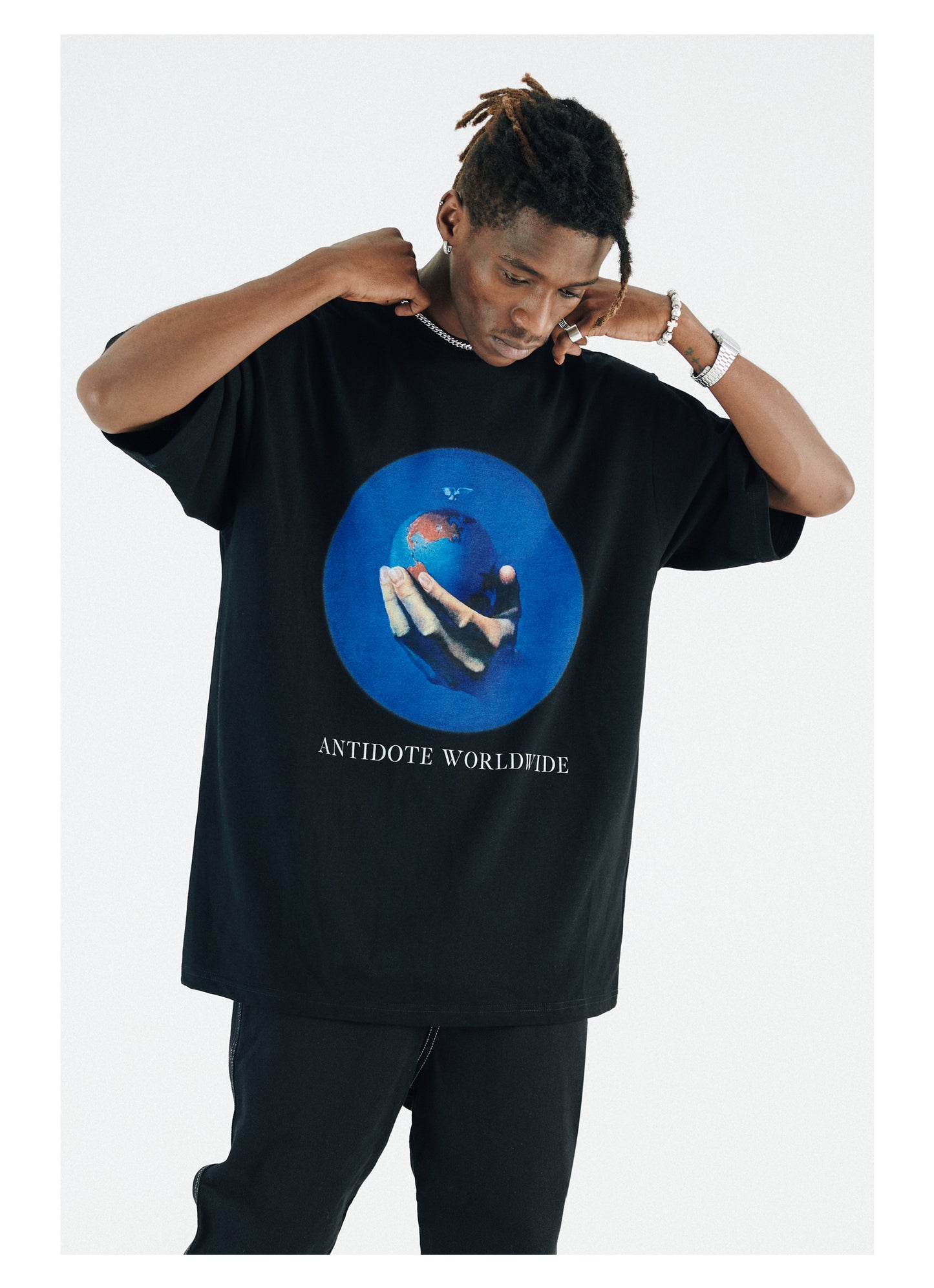 Summer New Earth Short-sleeved T-shirt Trend Loose hip-hop Street Men And Women