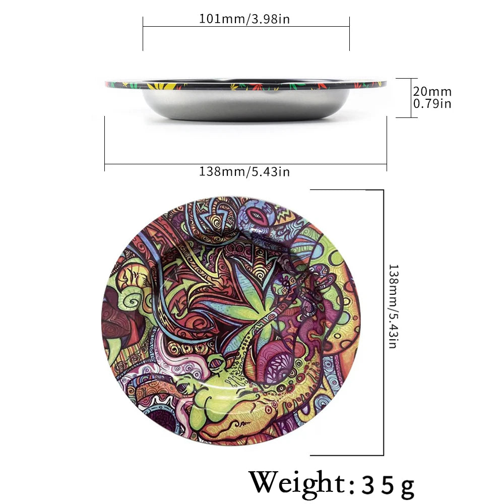 Ashtray Rolling Tray For Home Desk Creative Luxury Ashtray Outdoor Portable Ash Tray Gift For Boyfriend Weed Smoking Accessories