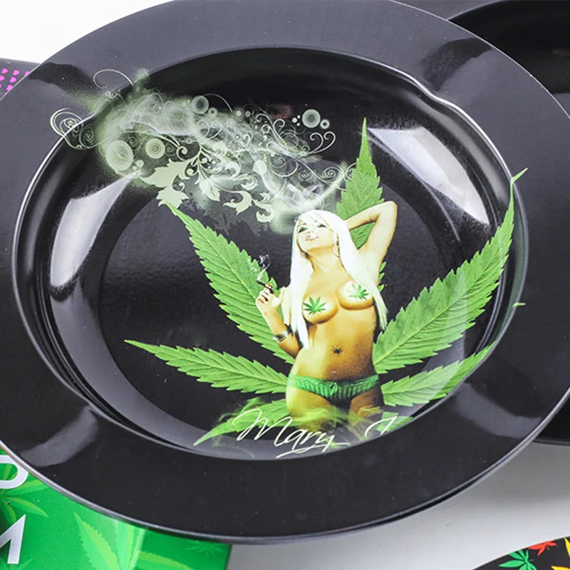 Ashtray Rolling Tray For Home Desk Creative Luxury Ashtray Outdoor Portable Ash Tray Gift For Boyfriend Weed Smoking Accessories