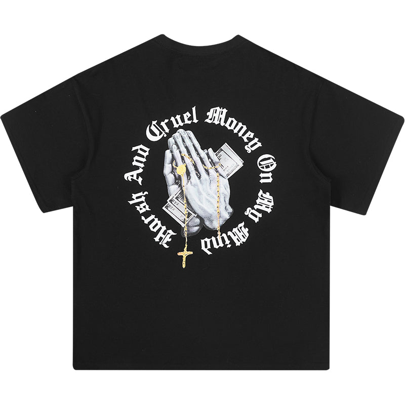 Men's Fashion Simple Loose Printed Short Sleeve T-Shirt