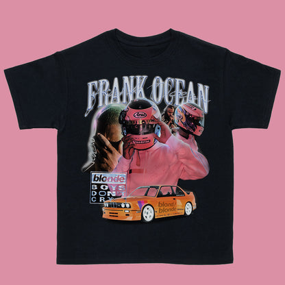 Frank Ocean Fahai Hip-Hop Portrait Vintage Short-Sleeved T-Shirt Rap Street Hiphop
