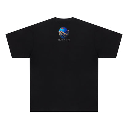 Summer New Earth Short-sleeved T-shirt Trend Loose hip-hop Street Men And Women
