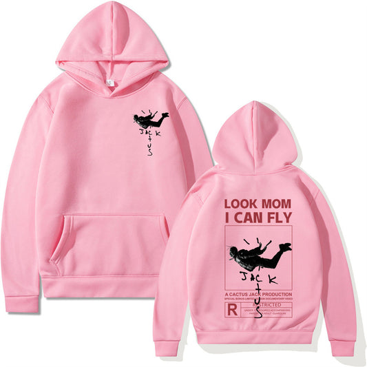 Men European And American High Street Shouting Print Autumn And Winter Clothes Loose