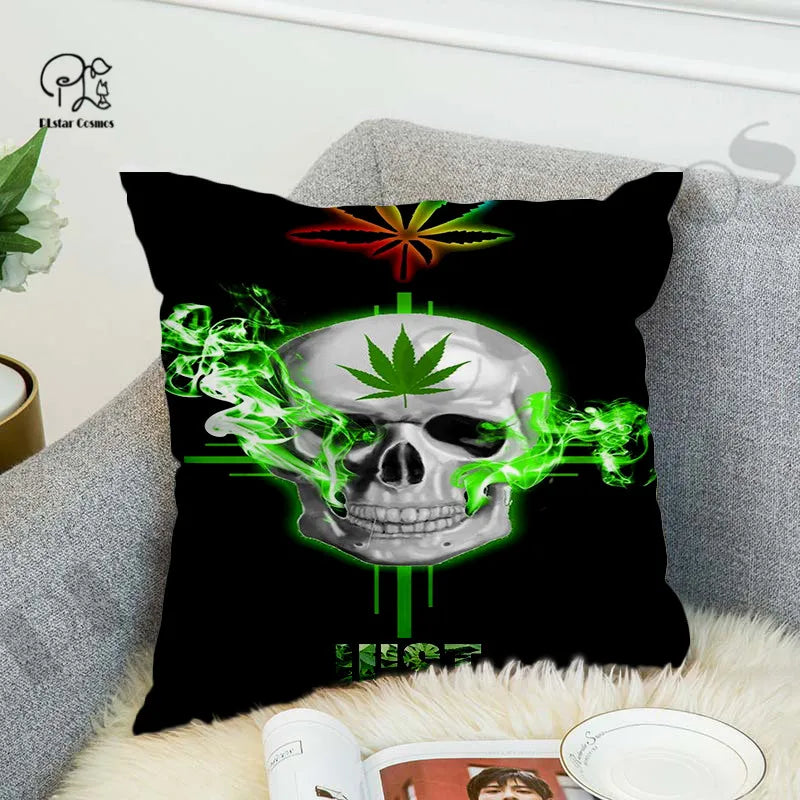 Hippie Weed Funny Newest Bed Pillow Case Polyester Decorative Pillowcases Throw Sofa Pillow Cover style-7