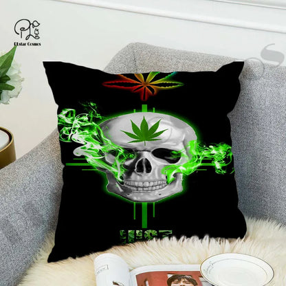 Hippie Weed Funny Newest Bed Pillow Case Polyester Decorative Pillowcases Throw Sofa Pillow Cover style-7