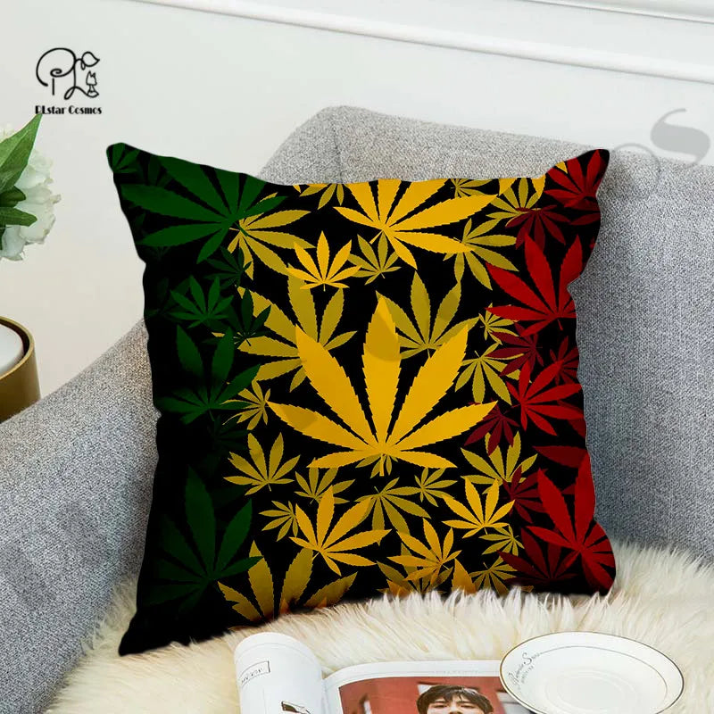Hippie Weed Funny Newest Bed Pillow Case Polyester Decorative Pillowcases Throw Sofa Pillow Cover style-7