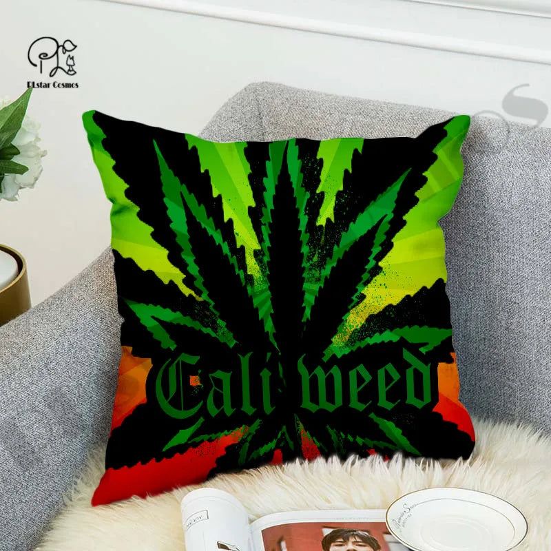 Hippie Weed Funny Newest Bed Pillow Case Polyester Decorative Pillowcases Throw Sofa Pillow Cover style-7