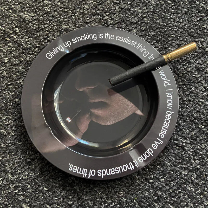 Metal Cigarette Ashtray For Home Office Party Bar Decoration Car Ash Tray Wee HolderSmoking Accessories Gift For Boyfriend