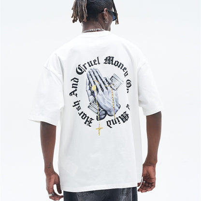 Men's Fashion Simple Loose Printed Short Sleeve T-Shirt