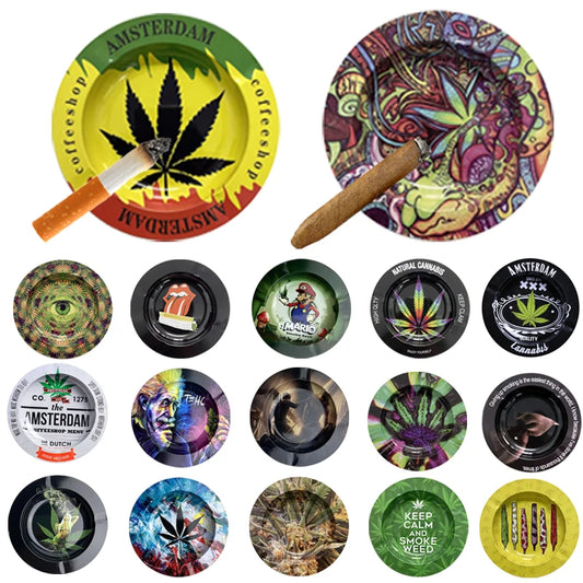 Ashtray Rolling Tray For Home Desk Creative Luxury Ashtray Outdoor Portable Ash Tray Gift For Boyfriend Weed Smoking Accessories